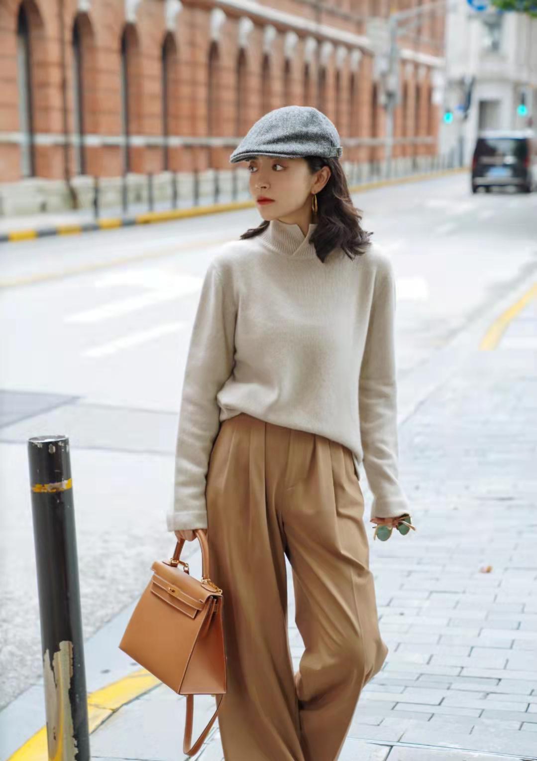 棕黄色 秋冬穿“棕色”能有多美?瞧三木博主的气质搭配,照着穿就很美