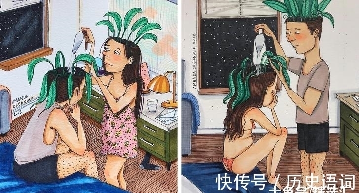 恋爱关系!女插画师创作的20张展现了真实恋爱关系的插画