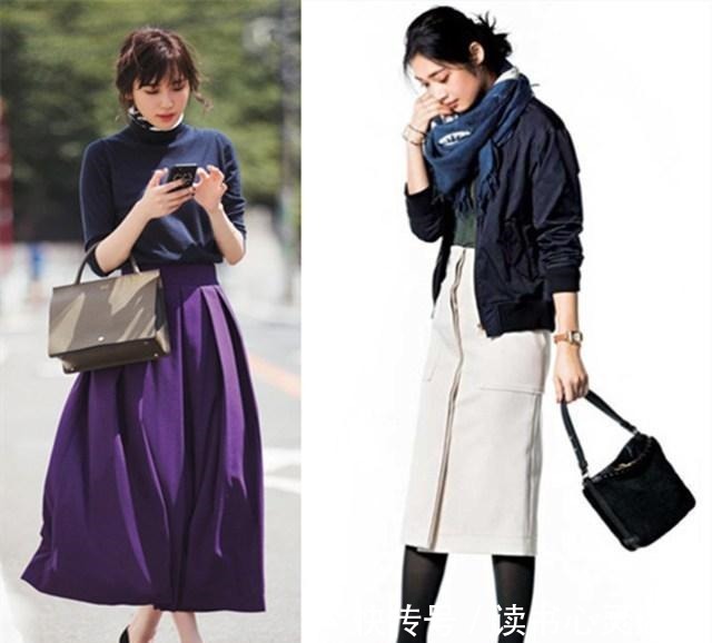 针织衫 容易被忽视的藏青色,没想到秋冬季穿搭,时尚感十足还显瘦!