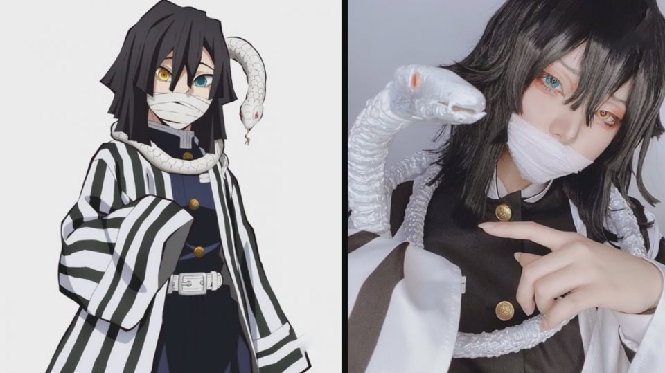 炭治郎|鬼灭之刃COS:祢豆子惹人怜爱,伊之助肌肉感十足,漫迷们裂开了