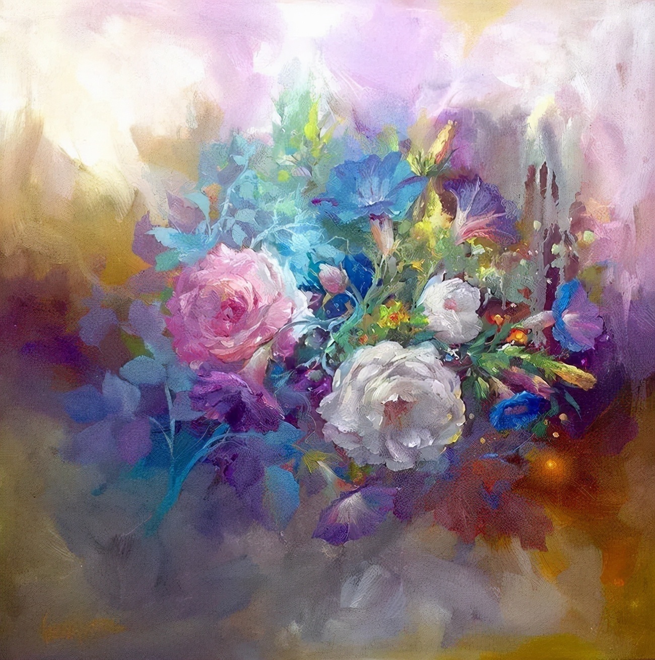 加里$这对老夫妇教授绘画40多年,画的花也太漂亮了!