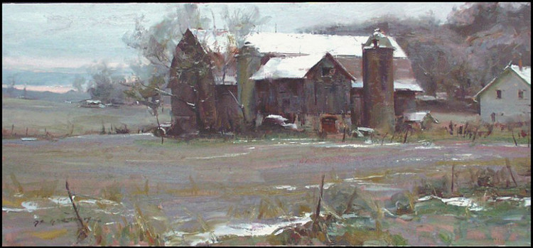 daniel&美国Daniel F.Gerhartz 牧场田园诗般的风景油画