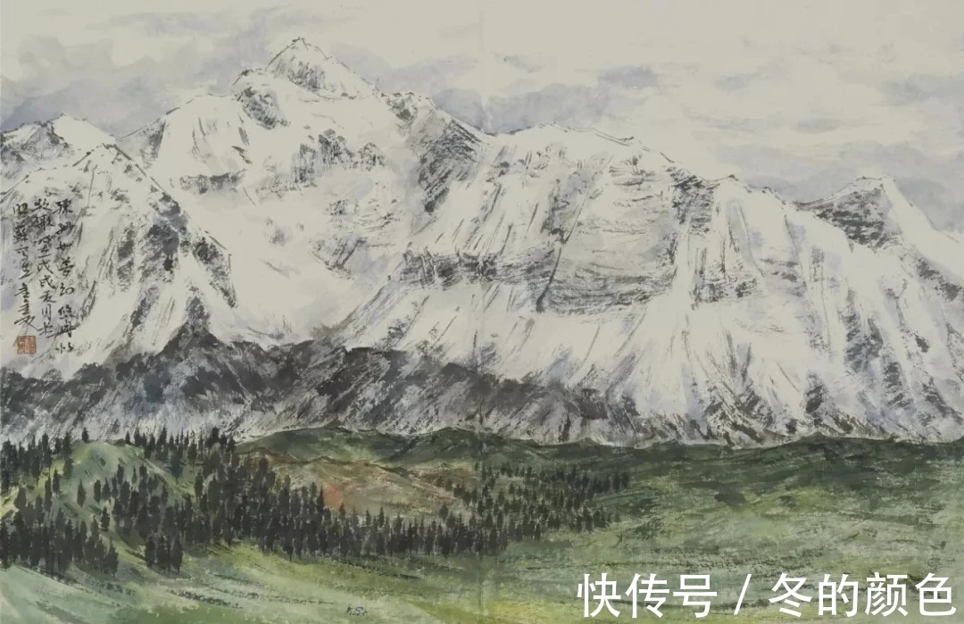 平远$他用三年时间，探索雪域高原｜金鑫高原山水画