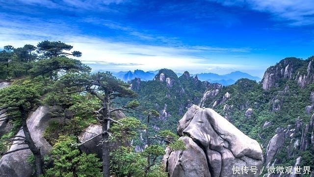 西太平洋边缘美丽的花岗岩就在上饶，世界自然遗产地，它叫三清山