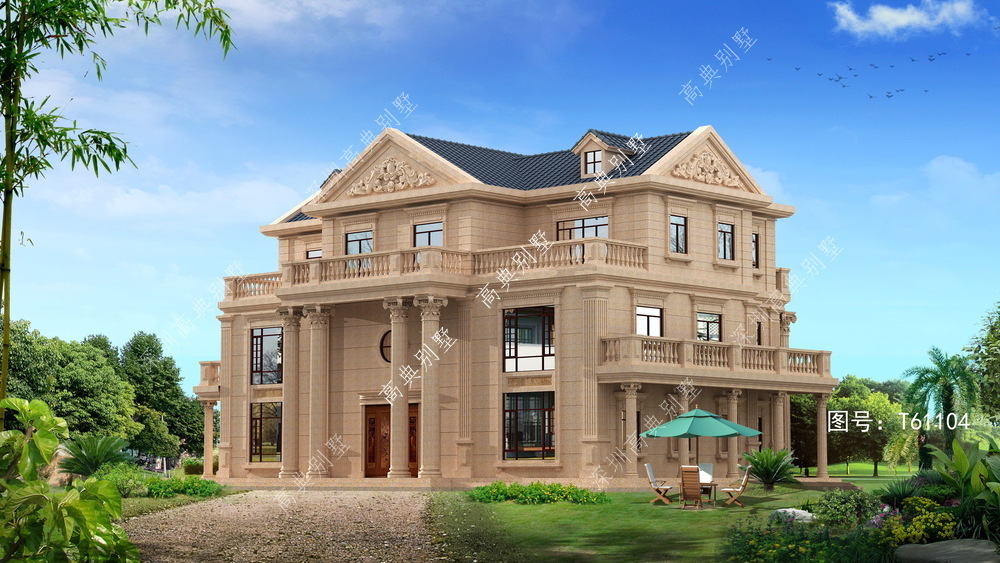 农村|这款欧式农村别墅,外观线条方正简单,易于建造。