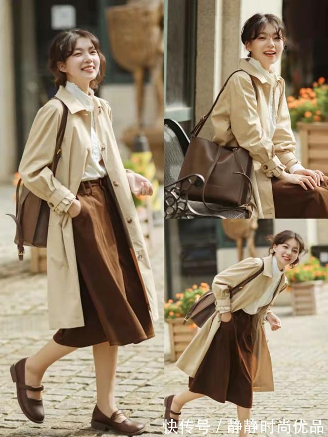 碎花连衣裙 这个秋天“风衣”又火了!学会这几个穿搭小思路,简约且耐看