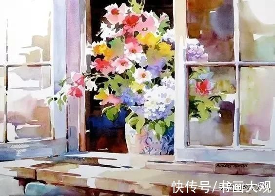 手绘#充满阳光的色彩温暖而亮丽｜水彩手绘作品欣赏