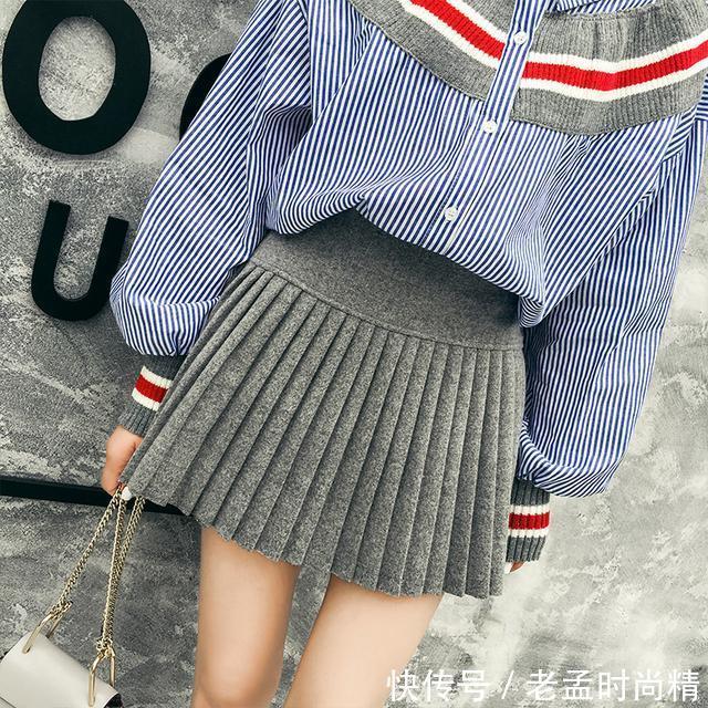 格子 春季最百搭的A字短裙,遮肉又显瘦,胖瘦MM都能穿