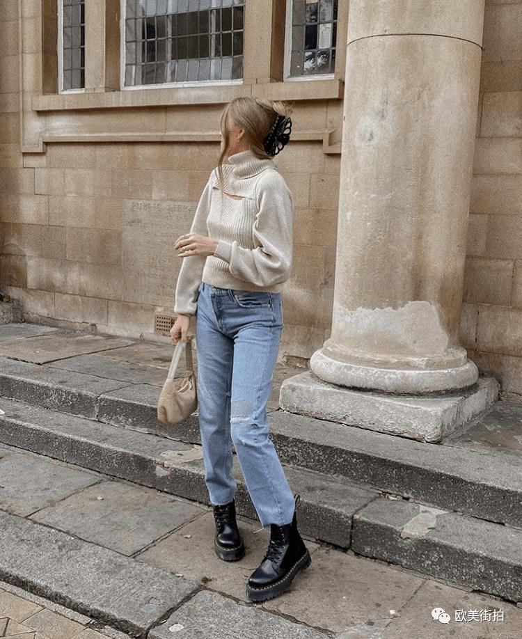 短靴|牛仔裤+短靴，也可以很飒！！