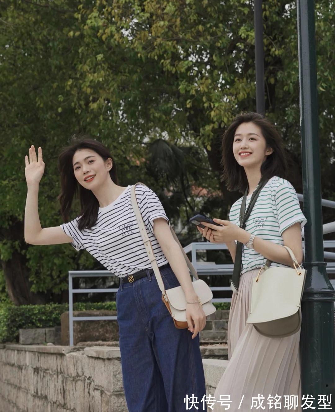 短袖|夏季谁还没几件T恤？学学这几个搭配小技巧，普通短袖也有高级感