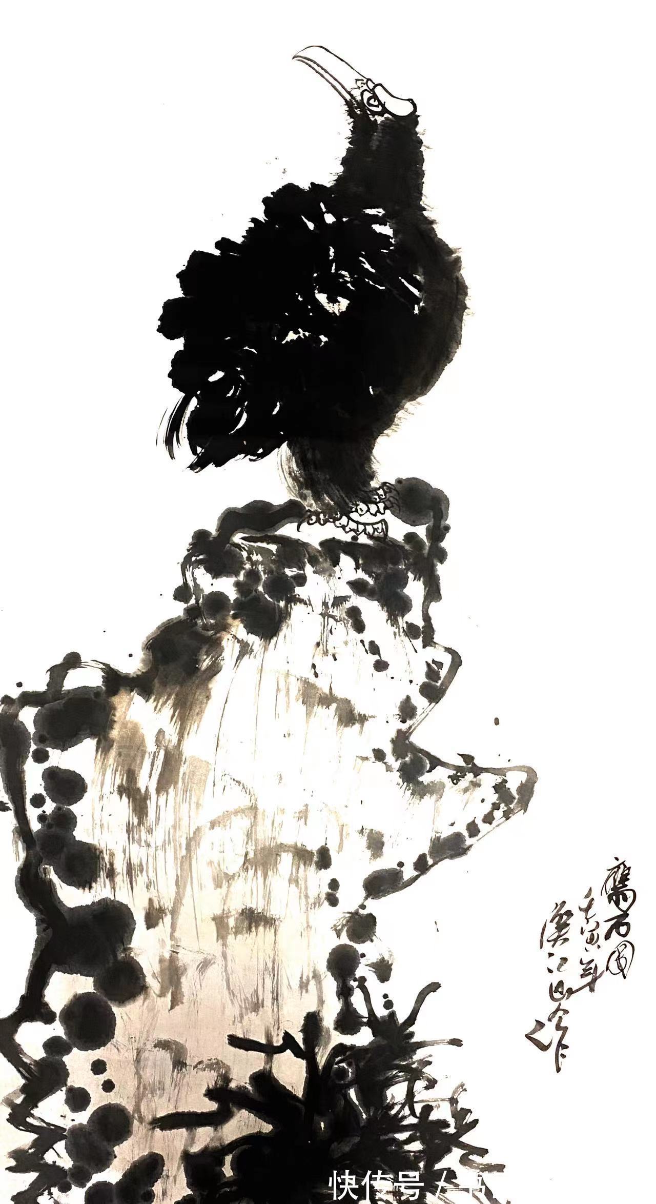 国画&著名国画大家朱祖国,以鹰画而闻名于世,受到众多名家称赞