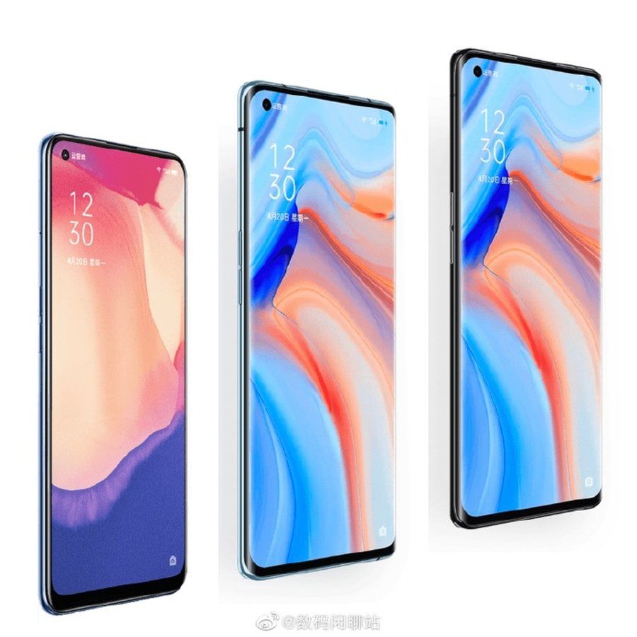 打孔|OPPO Reno5正面照曝光，采用打孔屏