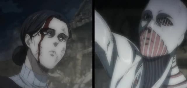 巨人|进击的巨人:巨人化前后对比图,莱纳彰显沉稳,艾伦形象过于奇异