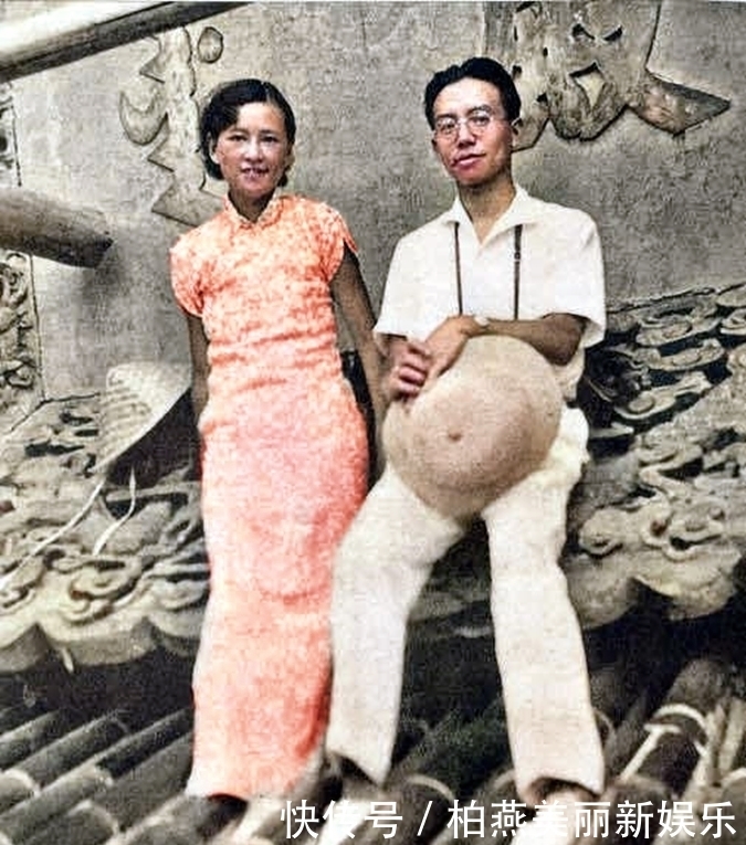 罕见梁思成和林徽因合影,气质优雅郎才女貌,两人带病设计国徽