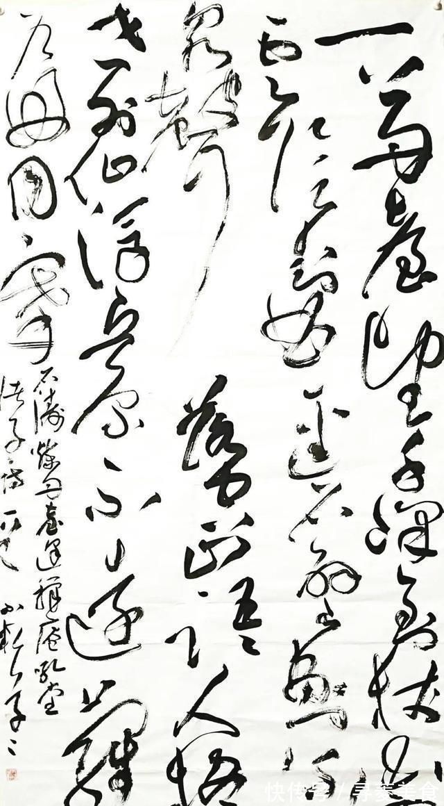 罗小松！他被誉为“书坛黑马”，连续两次斩兰亭奖，草书气势雄壮，有思考