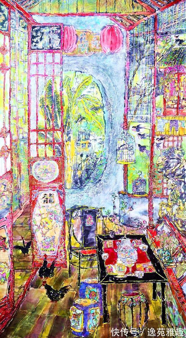 x90@「画作欣赏」岁华绘花又绘鸟,时光爱鸟更爱人,余国城画作欣赏