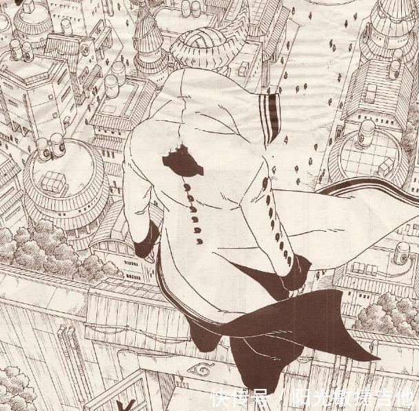 大筒|博人传漫画48话大筒木一式袭击木叶,果心居士逃过一劫!