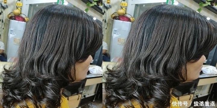 齐肩|头发慢慢变少，烫后却美丽动人，女人35左右齐肩发越卷越吸睛