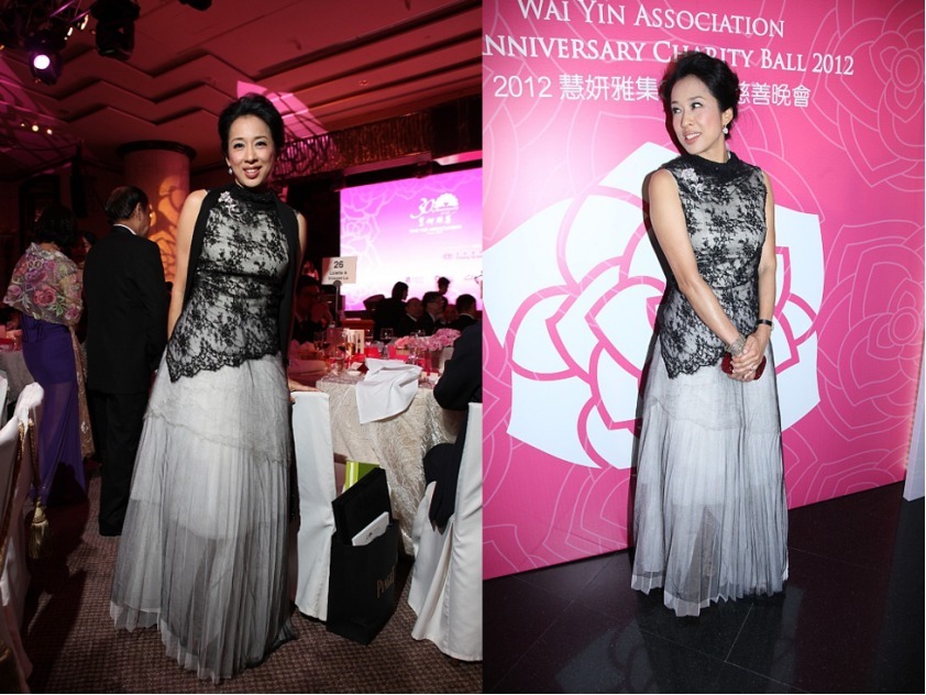 朱玲玲厉害了,一身拼接的黑色蕾丝连衣裙出席活动,女人味十足