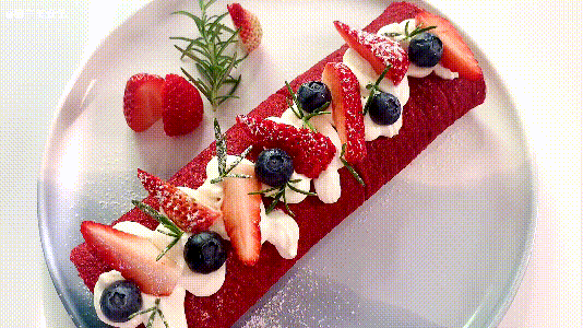 #健康甜蜜烘焙料理#?红丝绒蛋糕卷?