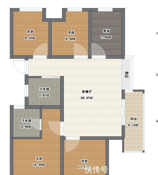起居室|124平米的四居室装修只花了13万,混搭风格让人眼前一亮