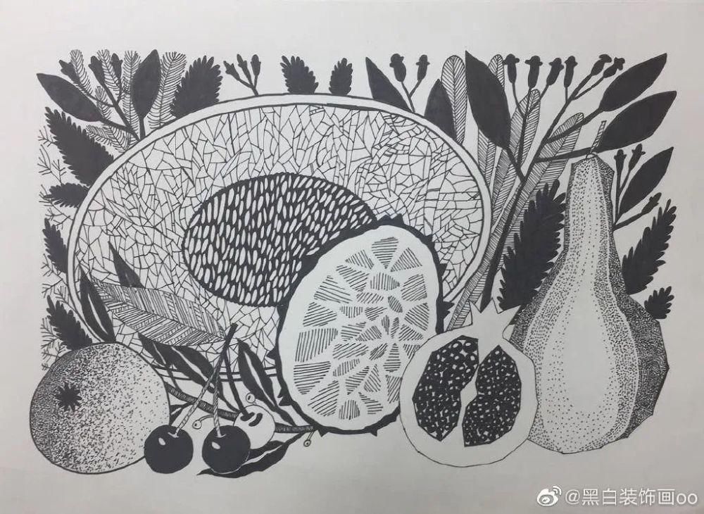  精美|多种经典线描装饰技法，超实用，张张精美有趣，孩子画不好线描就画它！