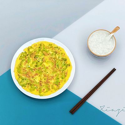 苦瓜|蒜香苦瓜煎鸡蛋