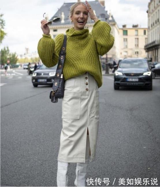 下半身|毛衣+半裙,这才是40岁+女性的时髦穿搭!优雅又气质