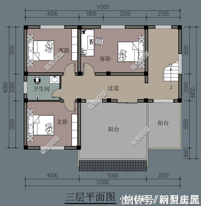 阳台|农村建房想要简约大气，推荐5套平屋顶图纸，总有一套适合你