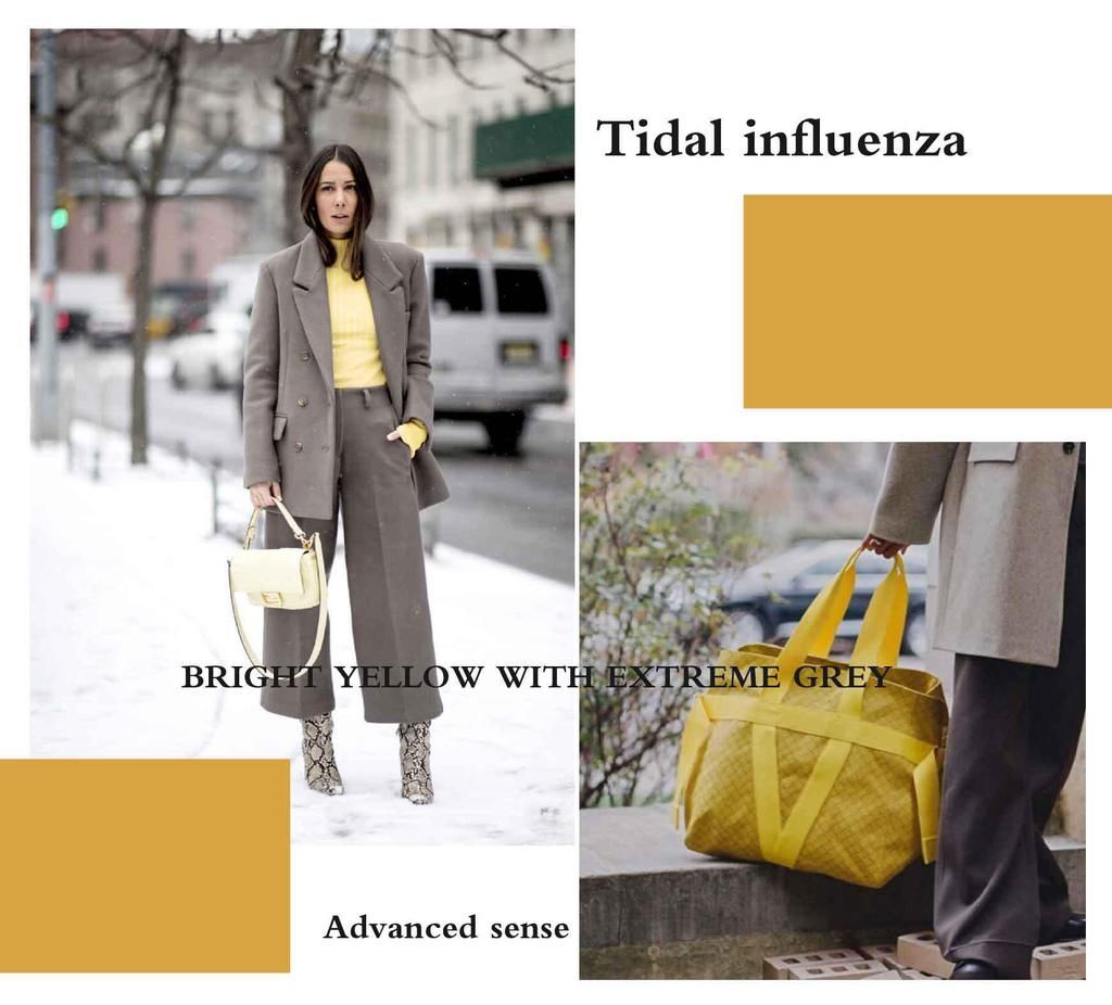 过年别穿红色了，今年明亮黄+极致灰才是C位，随便一穿就很时髦