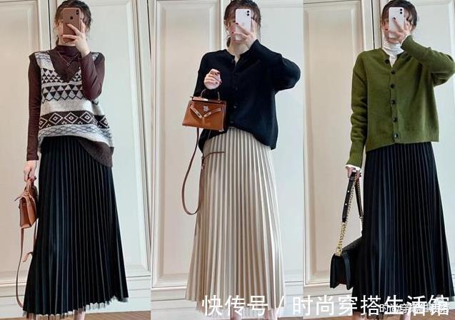 秋天|立秋后,半裙不用买太多,有这“5条”就够了,搭毛衣外套都好看