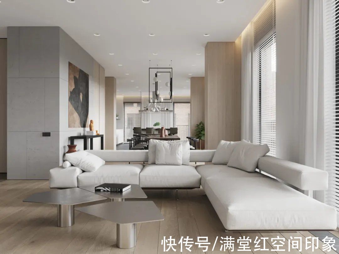 空间|经典色系的设计，展现出简约空间的艺术美感