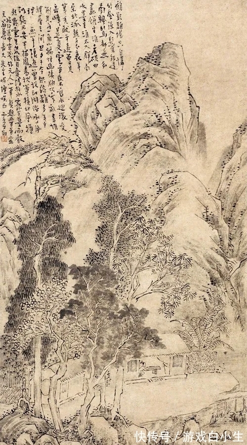 关门弟子$他是石涛的关门弟子,每岁寒食必祭其墓,一个重情重义的山水画家