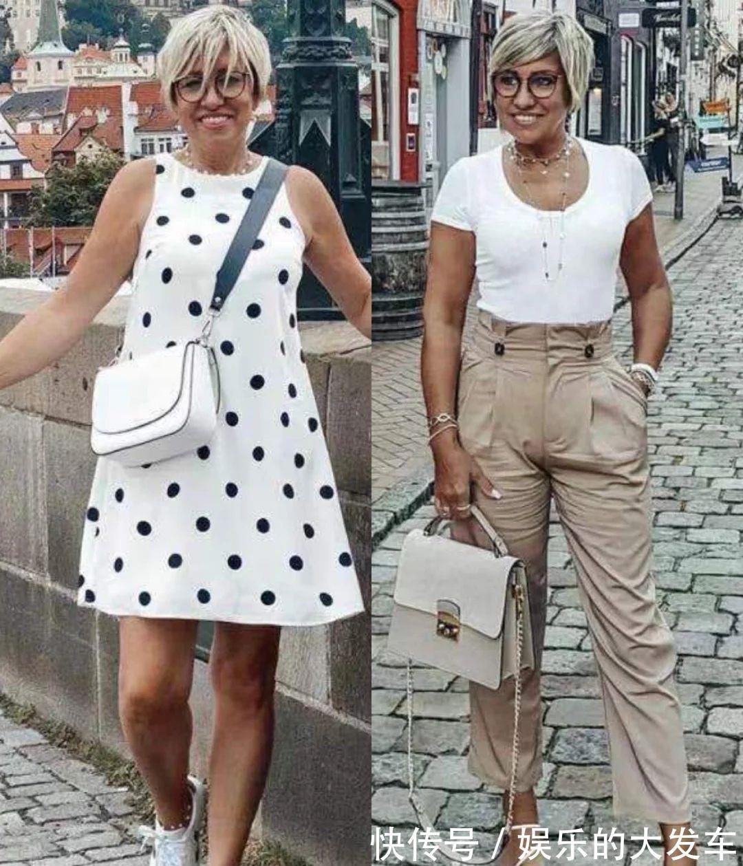 姐姐们|大龄姐姐们别乱穿,学这位国外的大龄时尚博主,每套都优雅又大气