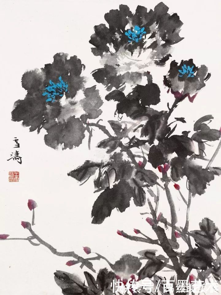 小写意@唯有牡丹真国色!小写意牡丹画150幅,美醉了