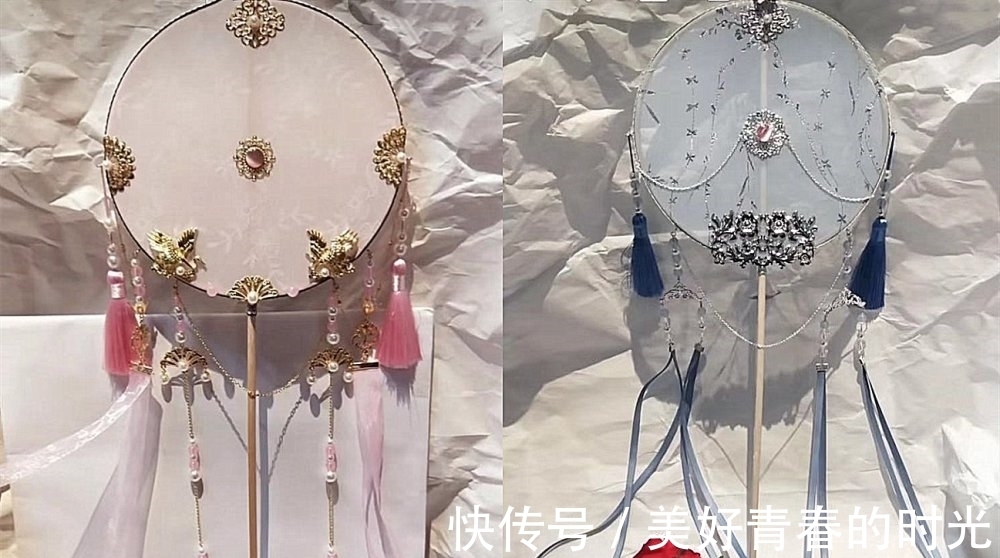 古风|古风“一见钟情”团扇，看到黑色“孔雀开屏”，网友：礼貌问价！