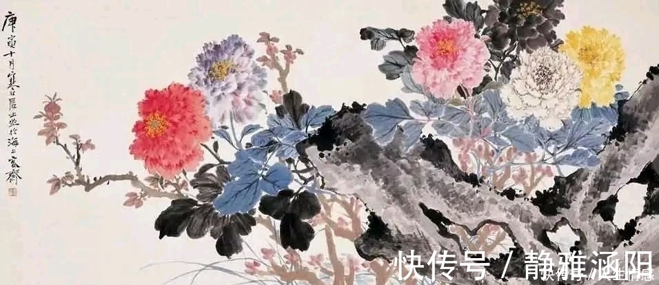 陈半丁|嗜书画入骨的陈半丁,一组有个性的牡丹花