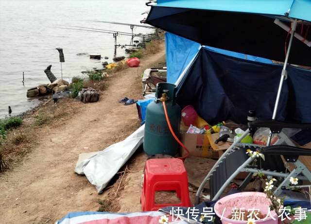 广西邕江边现罕见场景,钓鱼人纷纷打重窝,还带上帐篷和锅碗瓢盆