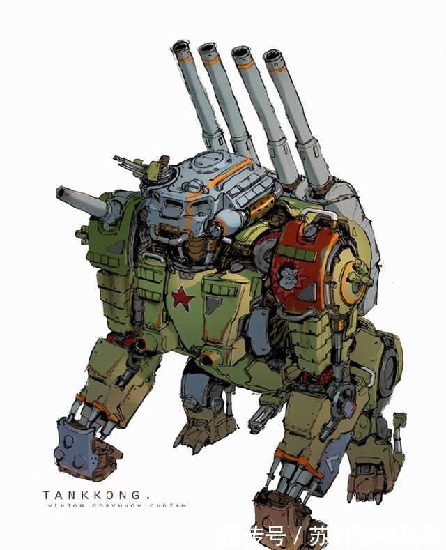 机甲|动物化机甲概念设计,哥斯拉和金刚大家喜欢哪款设计?