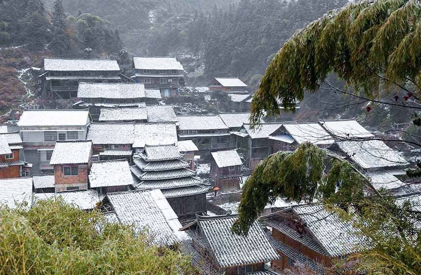 三江|广西三江：苗寨雪景美如画