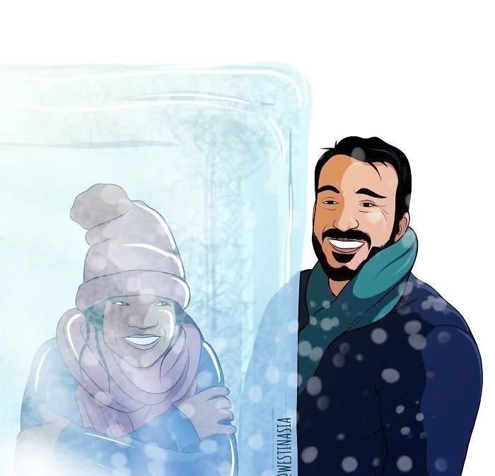 印尼!秀恩爱成了插画标配?一位印尼画家“抄袭”情侣日常,也火了