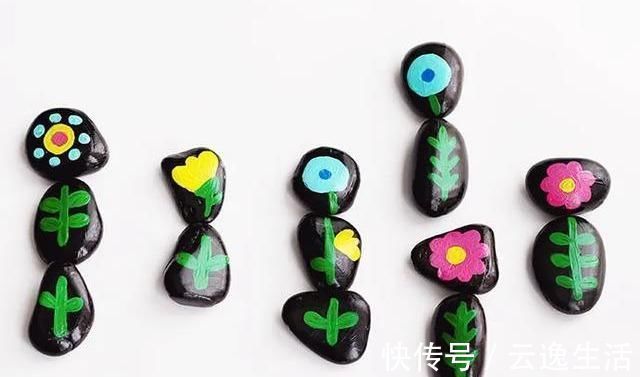 彩纸!捡些石头回家,再也不为手工课作业愁附5个DIY石头彩绘教程