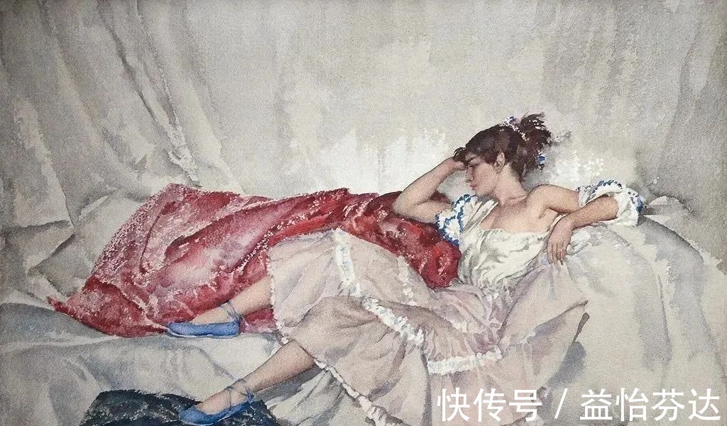 水彩!他是最会画人体画作的 世界顶尖级水彩大师