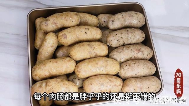脆皮肠在家就能做,Q弹爆汁无添加,每根成本不到一块钱