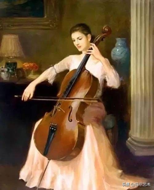 lei@美国华裔画家凯文·雷画的油画中美女!好美