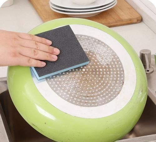 痕教|不锈钢锅有黑垢,用钢丝球一擦一道痕教你一招,干净省力不伤锅