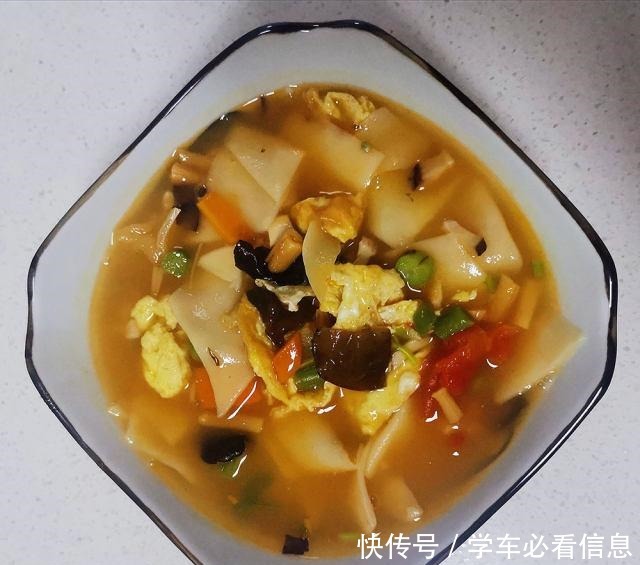 烩面片,爽滑可口,美味好吃!