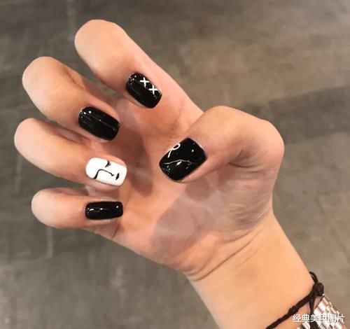 欧美酷帅风美甲,酷girl必备!