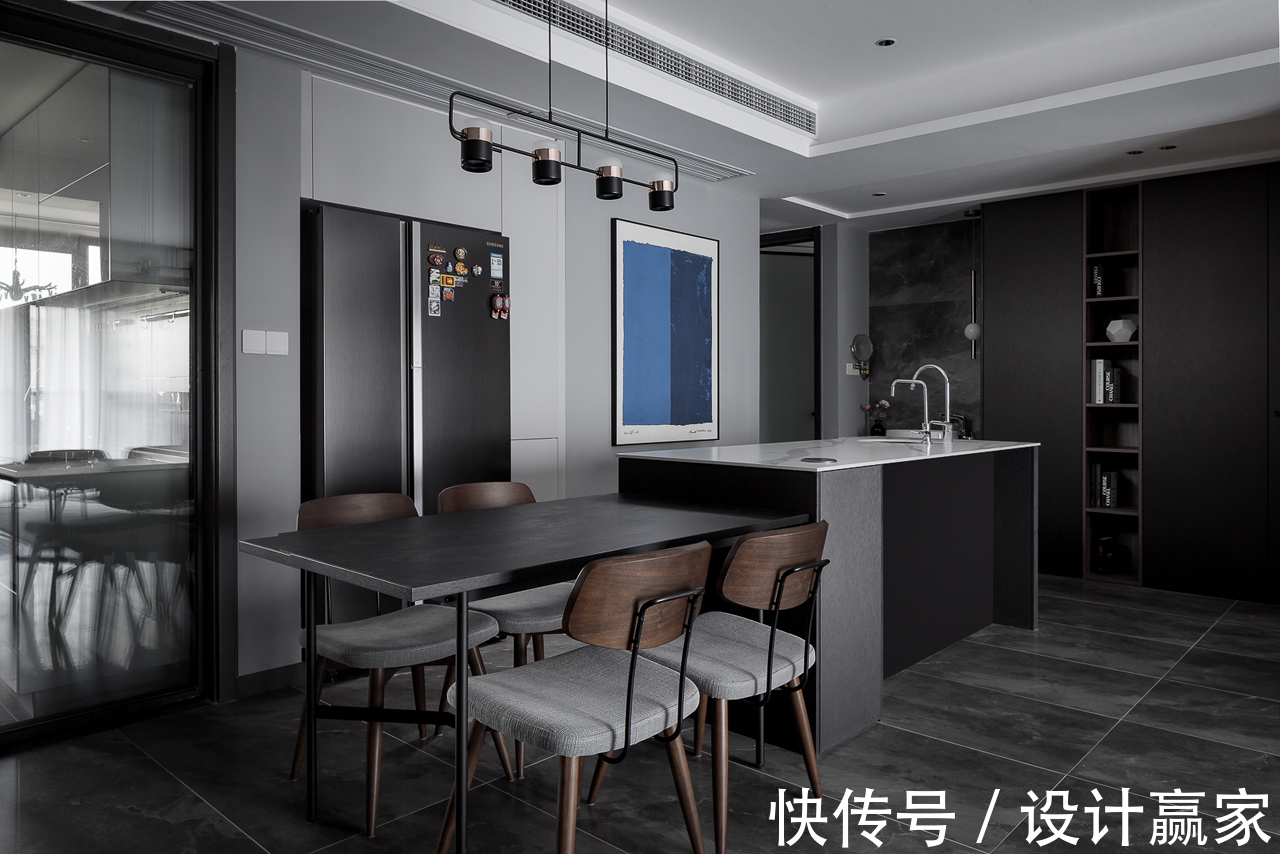 黑白灰|120㎡现代三居,经典时尚黑白灰,优雅中透出质感