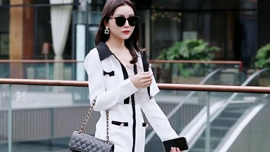 职业装 高冷小姐姐穿职业装戴黑墨镜 舒适休闲 尽显曼妙身姿